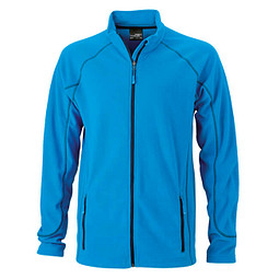 JAMES & NICHOLSON Unisex Fleecejacke, blau, M