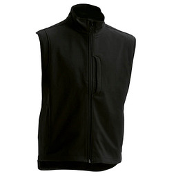 JAMES & NICHOLSON Unisex Softshell-Weste, schwarz, L