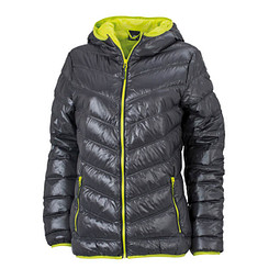 JAMES & NICHOLSON Damen Daunenjacke, grau/gelb, S