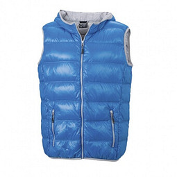 JAMES & NICHOLSON Herren Daunenweste, blau/silber, XXXL