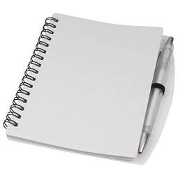 Notizbuch mit Kugelschreiber Busy, DIN A6, weiß