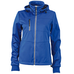 JAMES & NICHOLSON Damen Softshell-Jacke Maritime, blau/dunkelblau-weiß, M