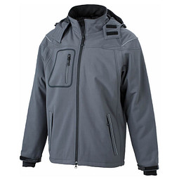 JAMES & NICHOLSON Herren Softshell-Jacke, grau, M