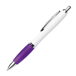 LANCE® Kugelschreiber Milano, blaue Mine, weiß/lila