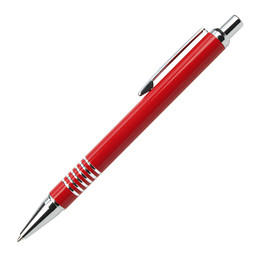 PENKO® Metall-Kugelschreiber Regensburg, blaue Mine, rot