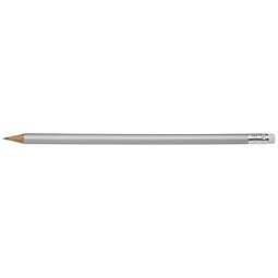 Qualitäts Bleistift Colore mit Radiergummi, silber-matt