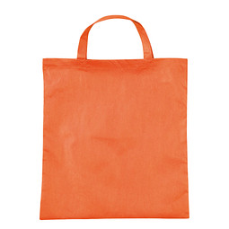 Vliestasche Textile mit kurzen Henkeln, mandarin