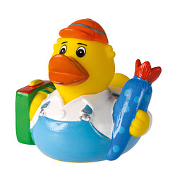 Schnabels® Bade-Ente Schulanfänger Junge, gelb/hellblau
