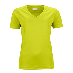 JAMES & NICHOLSON Damen Funktions T-Shirt Active, gelb, S