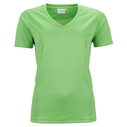 JAMES & NICHOLSON Damen Funktions T-Shirt Active, grün, L