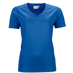 JAMES & NICHOLSON Damen Funktions T-Shirt Active, blau, S