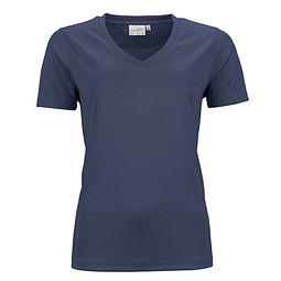 JAMES & NICHOLSON Damen Funktions T-Shirt Active, dunkelblau, XL