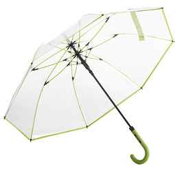 FARE® Automatik-Stockschirm Pure, transparent/hellgrün