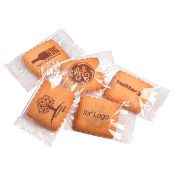 Bedruckter Vanille-Butterkeks in Folie, inkl. Druck