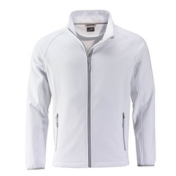 JAMES & NICHOLSON Herren Softshell-Jacke Promo, weiß, L