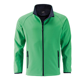 JAMES & NICHOLSON Herren Softshell-Jacke Promo, grün, M