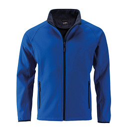 JAMES & NICHOLSON Herren Softshell-Jacke Promo, blau, XXL