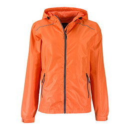 JAMES & NICHOLSON Damen Regenjacke Basic, orange, L