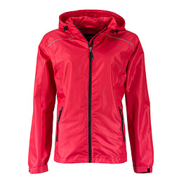 JAMES & NICHOLSON Damen Regenjacke Basic, rot, XL