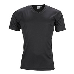 JAMES & NICHOLSON Herren Funktions T-Shirt Active, schwarz, XL