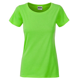 JAMES & NICHOLSON Damen T-Shirt Basic aus Bio-Baumwolle, hellgrün, M
