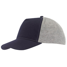 5-Panel-Cap Trend, Dunkelblau/Grau