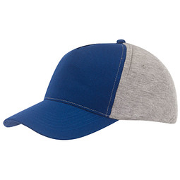 5-Panel-Cap Trend, Royalblau/Grau