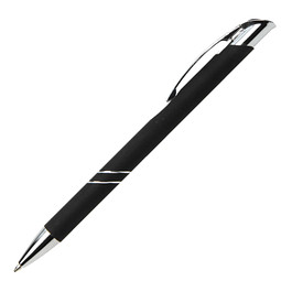 PENKO® Metall-Kugelschreiber Quito, blaue Mine, schwarz