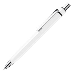 uma® Metall-Druckkugelschreiber Six, weiß
