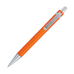 Druckkugelschreiber Den Haag, blaue Mine, orange-gefrostet