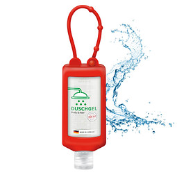 Duschgel, inkl. Druck auf Body Label, Bumper 50 ml, rot