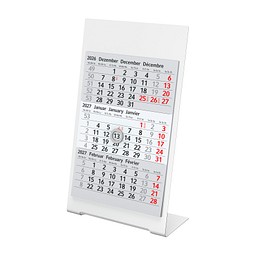 Geiger-Notes 3-Monats-Tischkalender aus Metall 2027/2028, weiß