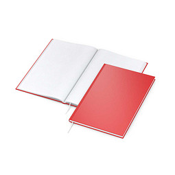 Geiger-Notes Notizbuch, DIN A4, kariert, rot-matt