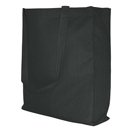 Baumwoll-Shopper Einkaufstasche, schwarz