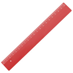 Kunstoff-Lineal, 20cm, rot