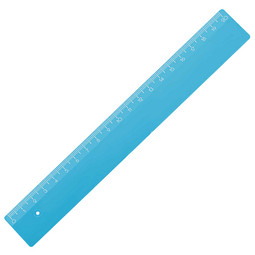 Kunstoff-Lineal, 20cm, hellblau