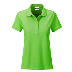 JAMES & NICHOLSON Damen Poloshirt Basic Bio BW, hellgrün, M