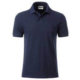 JAMES & NICHOLSON Herren Poloshirt Basic Bio BW, dunkelblau, XL