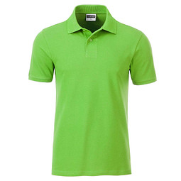 JAMES & NICHOLSON Herren Poloshirt Basic Bio BW, hellgrün, S