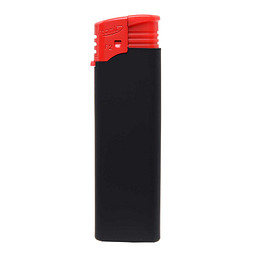 Atomic Feuerzeug SoftTouch, Schwarz/Rot