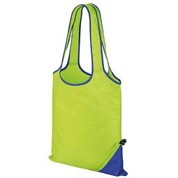 Faltbare Einkaufstasche Shopper Compact, apfelgrün/royalblau