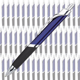 Werbe-Set: 100 LANCE® Metall-Kugelschreiber Triangle, inkl. Druck, blaue Mine, blau