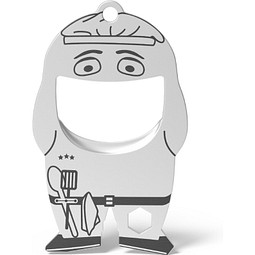 FLASCHENÖFFNER fred cook, silber