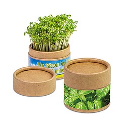 Pflanz-Cup inkl. Samen - Basilikum, inkl. Druck, individuell