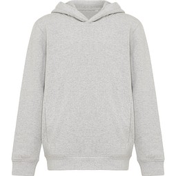 Iqoniq Yengo KidsHoodie mit Seitentaschen aus rec. Baumwolle, light heather grey, 1314