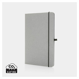 A5 Hardcover Notizbuch aus PU, Hellgrau