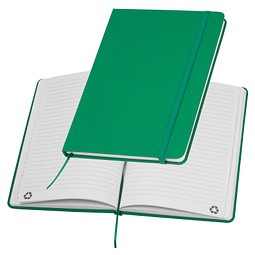 A5 Notizbuch aus Recyclingpapier , grün