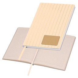 A5 Notizbuch mit Softcover, beige