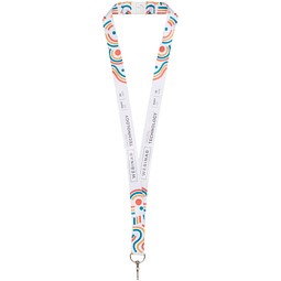 Addie Sublimation Lanyard mit Sicherheitsverschluss, weiss, 25mm