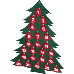 Adventskalender BIRGIT, dunkelgrün